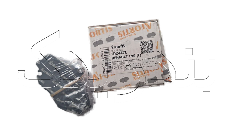 لنت ترمز چرخ جلو ال 90 متالیک L کد 2447 آفورتیس