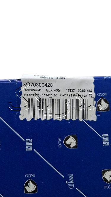 تسمه تايم پژو 405 سايز 17*114 HNBR کد 2070300428 ايساکو رايکالتون